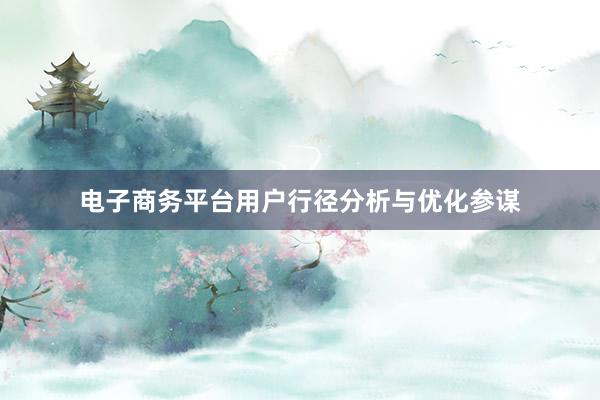 电子商务平台用户行径分析与优化参谋